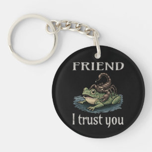 Scorpion and Frog - Friend, I Trust You Keychain