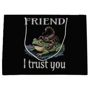 Scorpion and Frog - Friend, I Trust You Large Gift Bag
