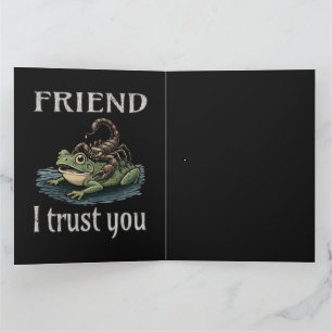 Scorpion and Frog - Friend, I Trust You Thank You Card