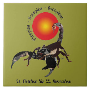 scorpion ceramics photo tile