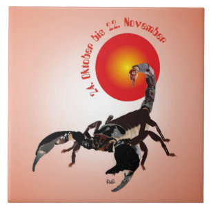 scorpion ceramics photo tile