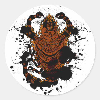 Scorpion charm classic round sticker