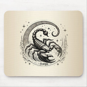 Scorpion Crescent Moon Astrology Zodiac Scorpio Mouse Pad