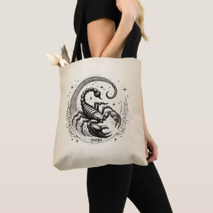 Scorpion Crescent Moon Astrology Zodiac Scorpio Tote Bag