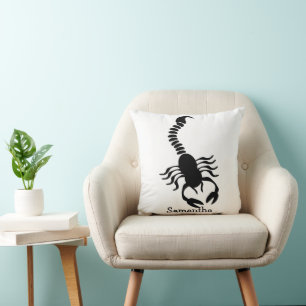 Scorpion Design Personalised Throw Pillow