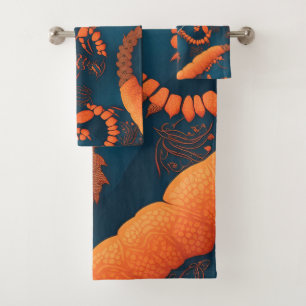Scorpion Geometric Colorful Personalized Pattern Bath Towel Set