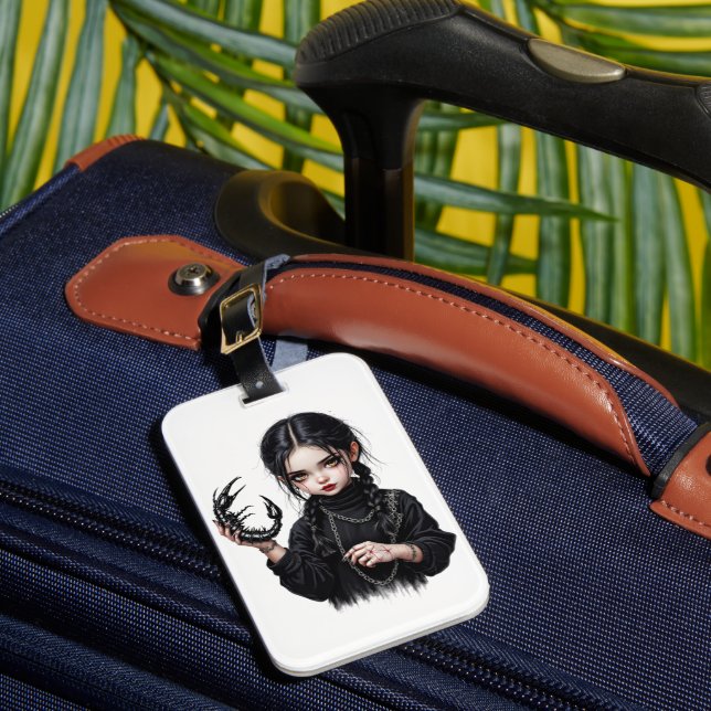 Scorpion Girl Luggage Tag (Front Insitu 1)