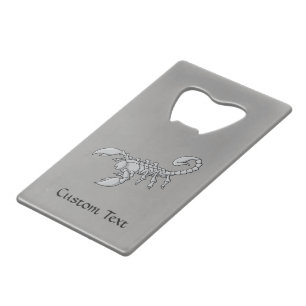 Scorpion Icon Credit Card Bottle Opener