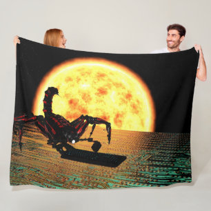 SCORPION ROBOT FLEECE BLANKET