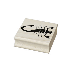 scorpion silhouette art stamp