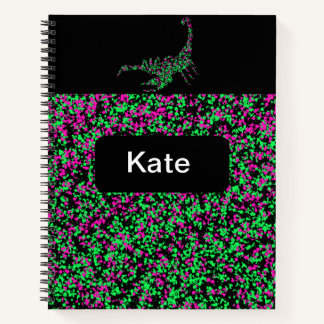 Scorpion Splattered Paint Notebook