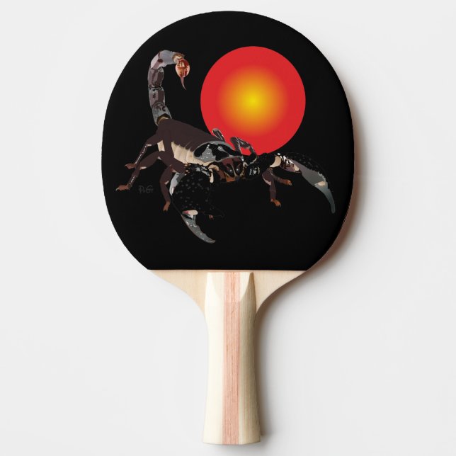scorpion table tennis racquet ping pong paddle (Front)