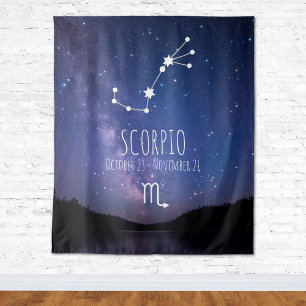 Scorpion Tapisserie d'Astrologie Personnalisée