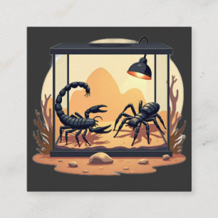 Scorpion Terrarium Habitat Square Business Card