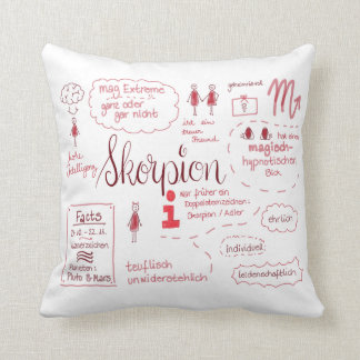 scorpion, the mysterious sign throw pillow
