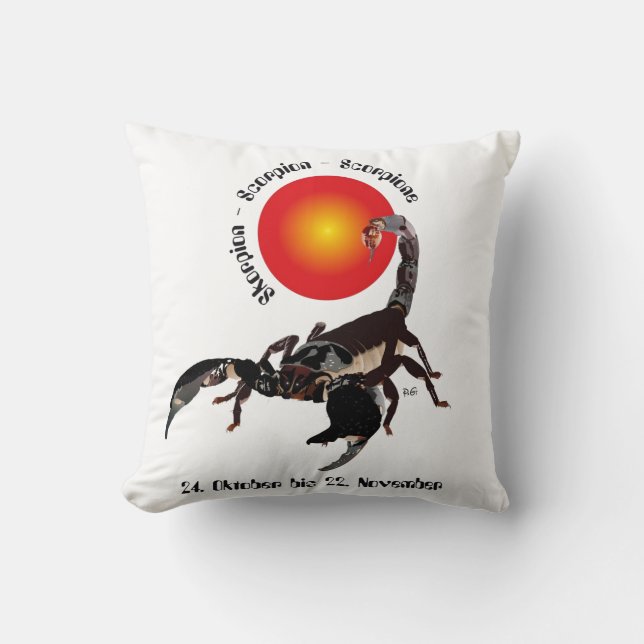 scorpion throw pillow (Front)