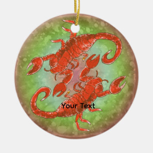 Scorpion Yin Yang  Ceramic Ornament