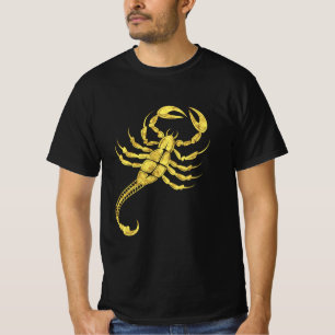 Scorpion Zodiac Sign Tribal Tattoo Illustration T-Shirt