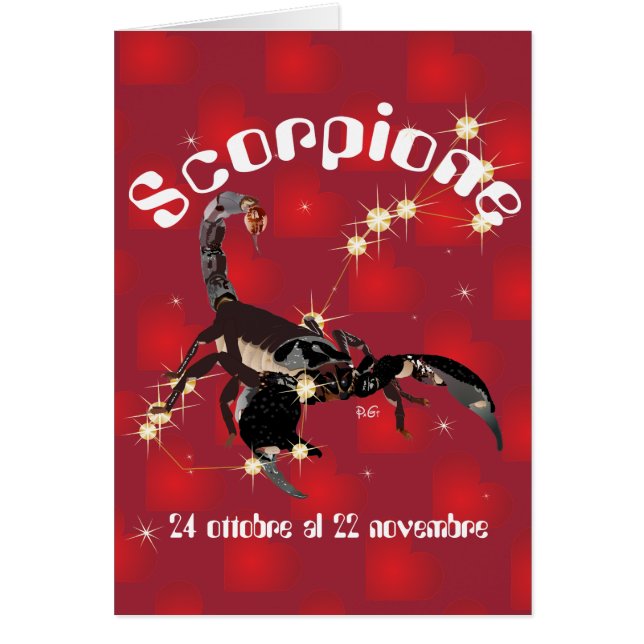 Scorpione 24 ottobre al 22 nov. Biglietti d'auguri (Front)