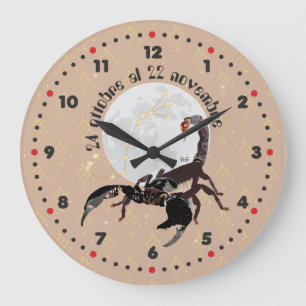 Scorpione 24 ottobre al 22 novembre Orologio Large Clock