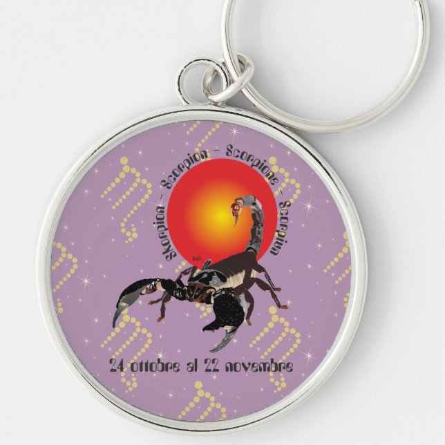 Scorpione 24 ottobre al 22 novembre Portachiavi Keychain (Front)