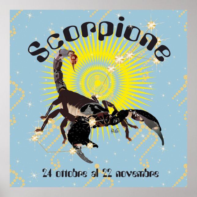 Scorpione 24 ottobre al 22 novembre Poster (Devant)