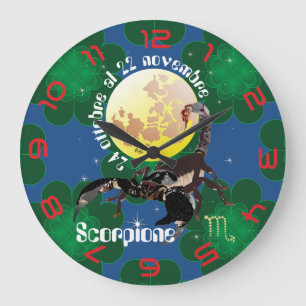 Scorpione 24 ottobre at 22 november Orologio Large Clock