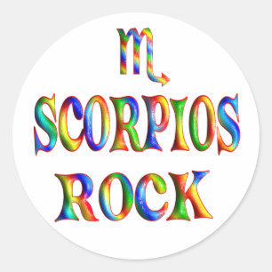 Scorpios Rock Classic Round Sticker
