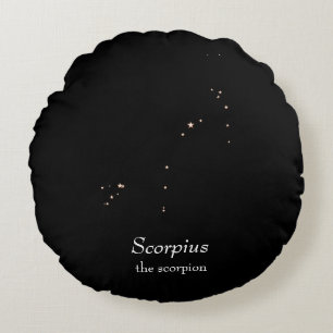 Scorpius Constellation Round Pillow