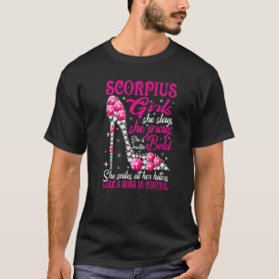 Scorpius Girl Like a Boss in Control diamond shoes T-Shirt