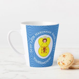 Scot Lion Rampant Angel Hanukkah Flag Latte Mug
