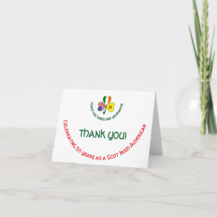 Scot Lion Rampant Irish American Shamrock Thank You Card