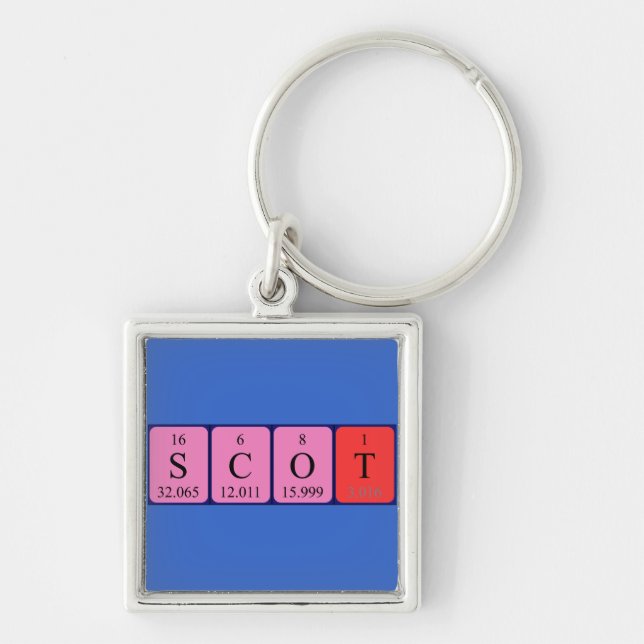 Scot periodic table name keyring (Front)