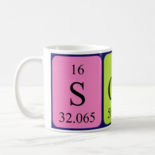 Scot periodic table name mug (Left)