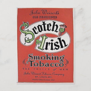 Scotch-Irish tobacco postcard