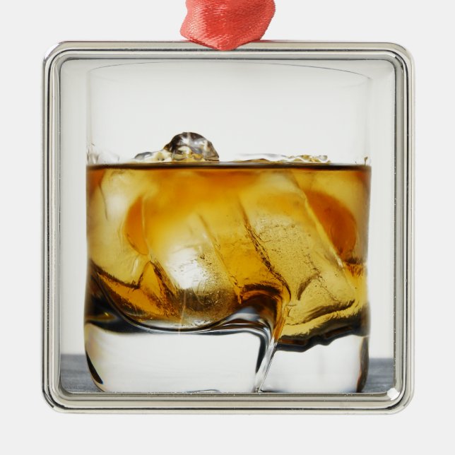 Scotch On The Rocks Metal Ornament (Front)