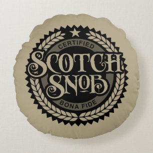 Scotch Snob - funny whiskey drinker Round Pillow