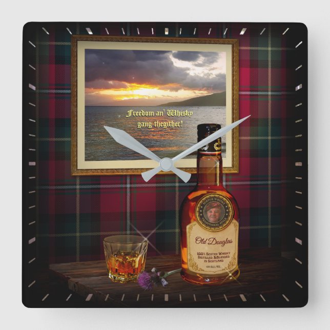 Scotch Whisky Clock w/out your text and picture (Front)