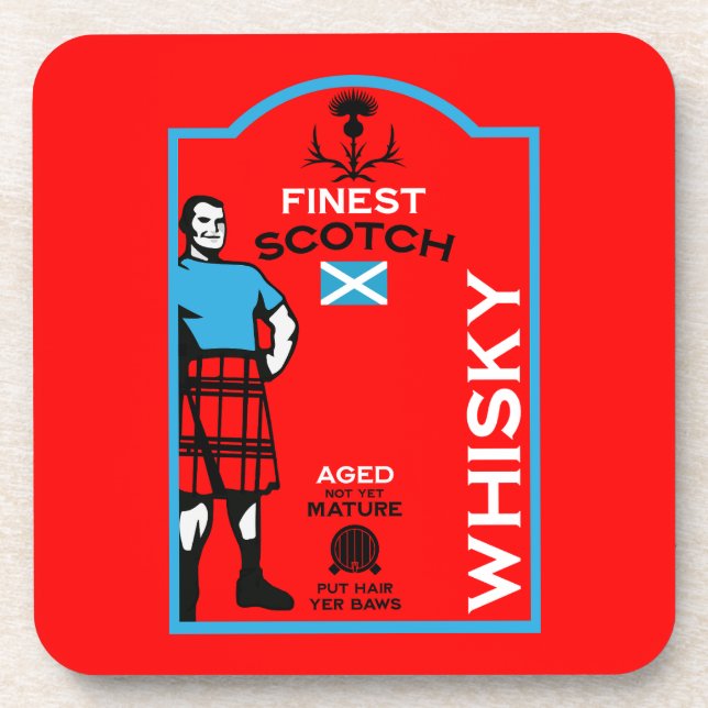 Scotch Whisky Drinker Coaster (Front)