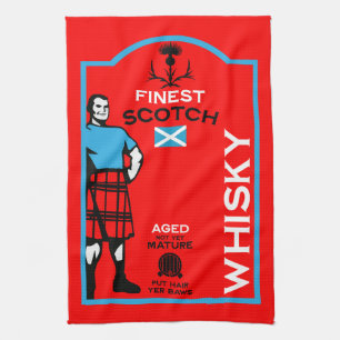 Scotch Whisky Drinker Kitchen Towel
