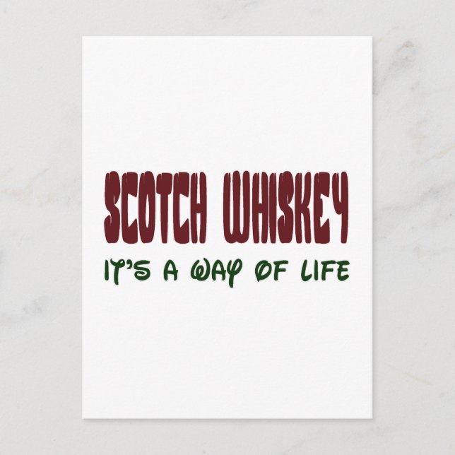Scotch Whisky It's a way of life Postcard (Front)