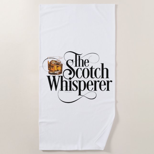 Scotch Whisperer Beach Towel (Front)