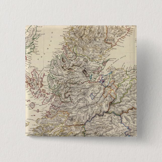 Scotland 11 2 inch square button (Front)