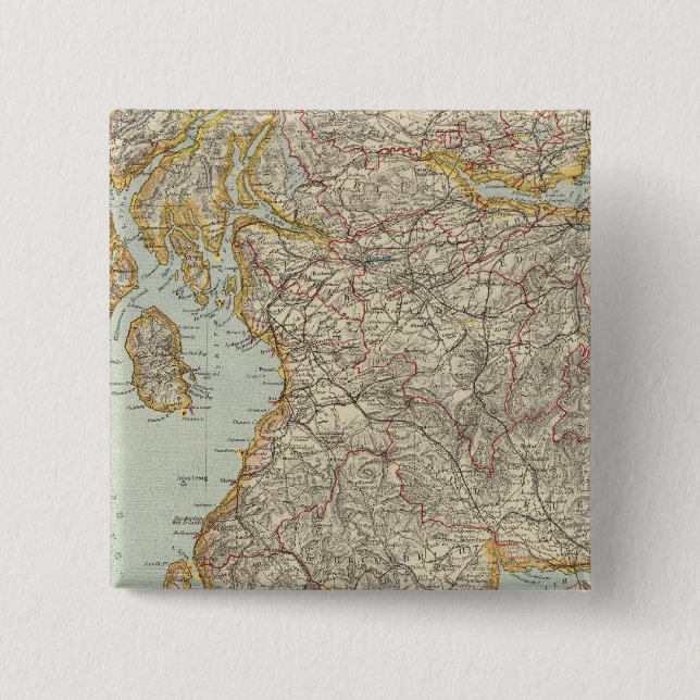 Scotland 12 2 inch square button (Front)