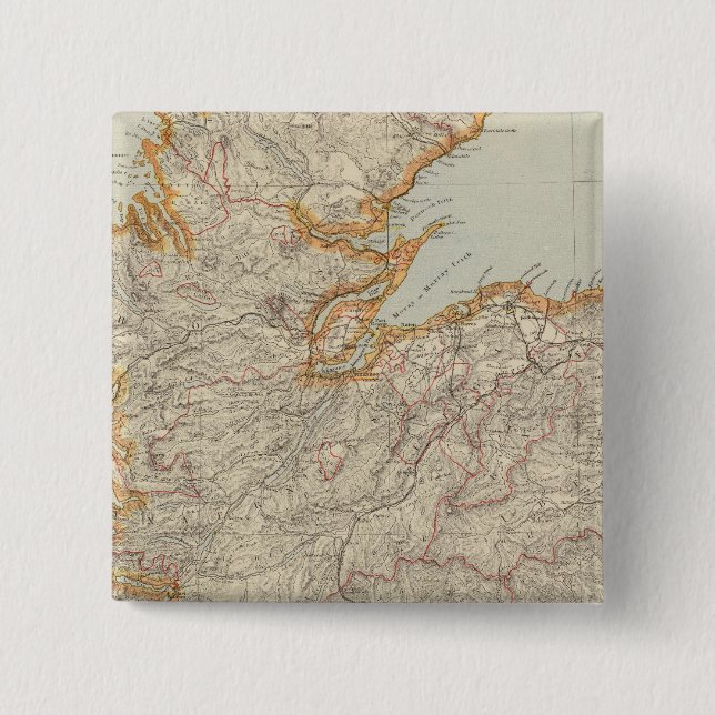 Scotland 13 2 inch square button (Front)