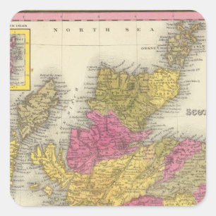 Scotland 16 square sticker