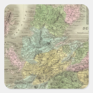 Scotland 17 square sticker