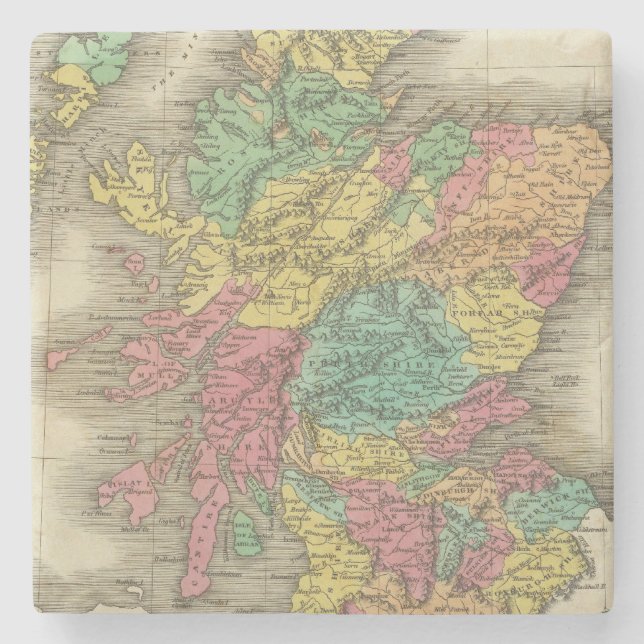 Scotland 18 stone coaster (Front)