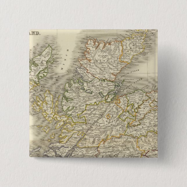 Scotland 24 2 inch square button (Front)