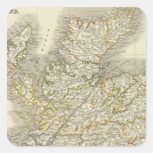 Scotland 24 square sticker